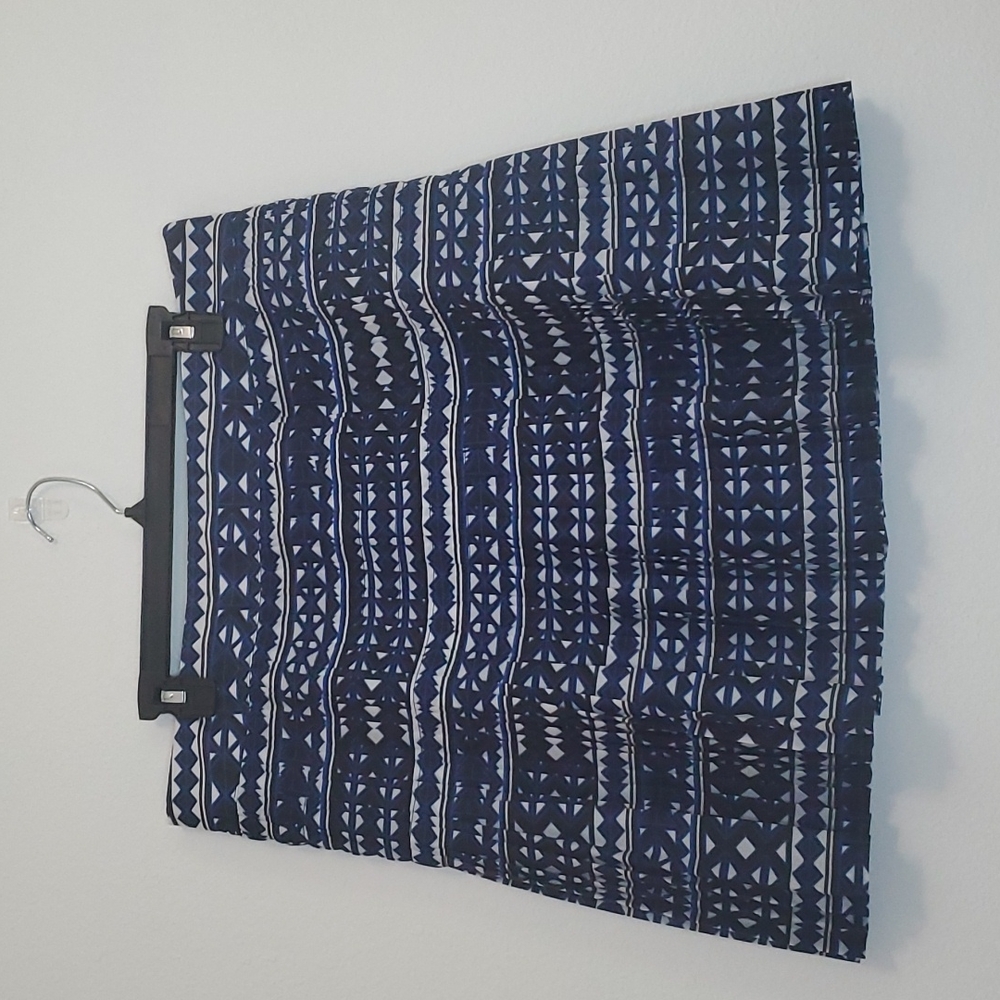 J. Crew black skirt with triangular and lines shaped  Size 12